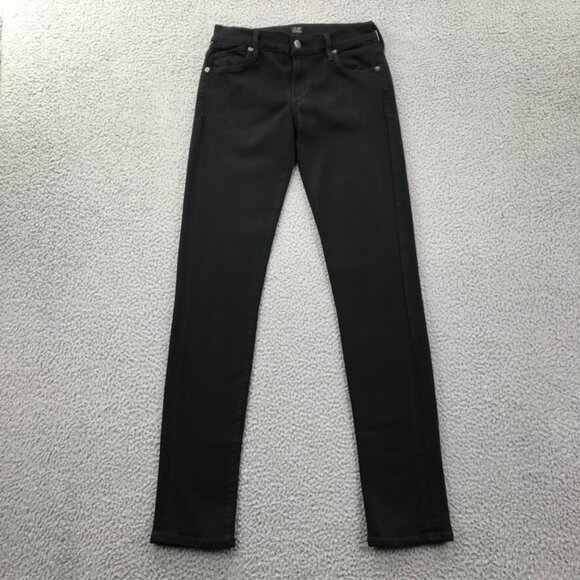 Citizens Of Humanity Denim - COH Womens Size 28‎ Avedon Slick Skinny Leg Black Stretch Denim Mid Rise Jeans